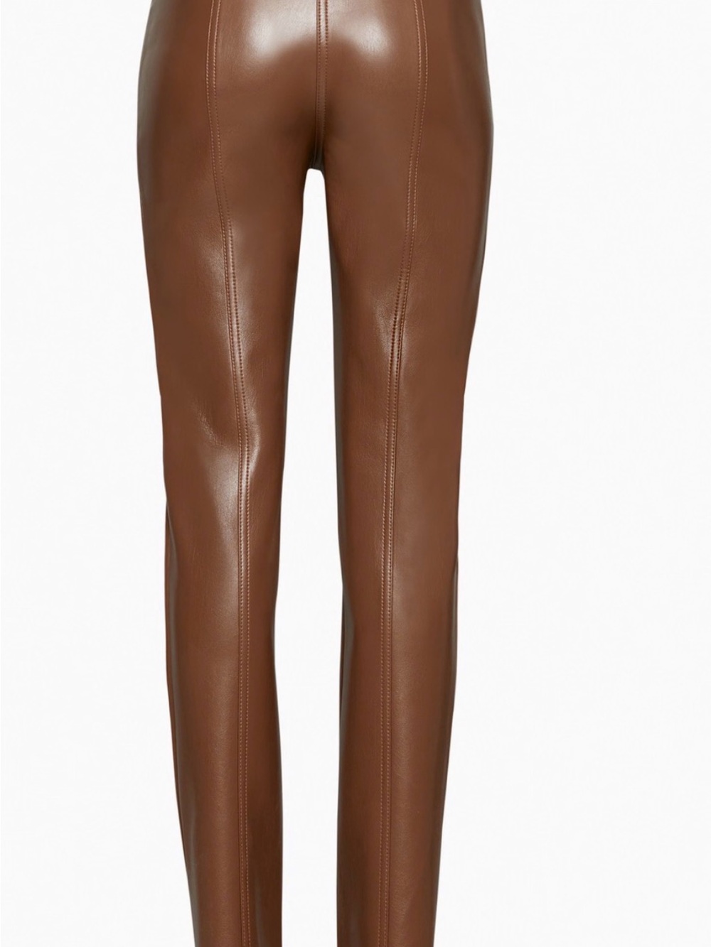 Wilfred Brown Faux Leather Straight Leg Jeans